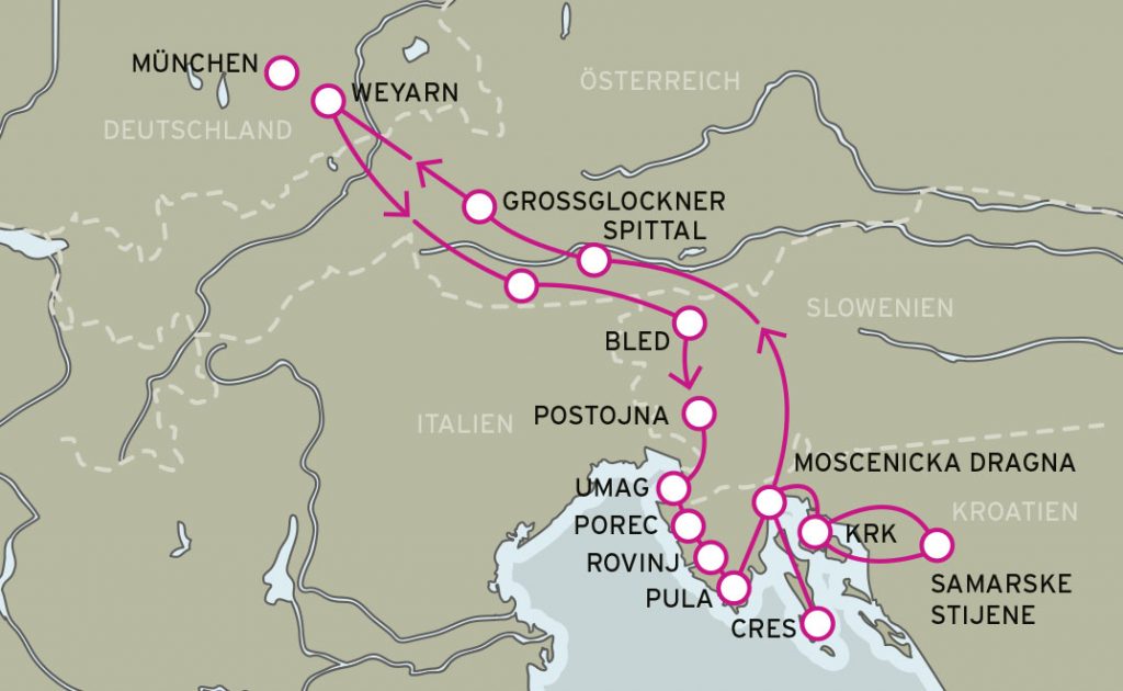 Motorradreise Kroatien - Istrien  NSK Motorradreisen